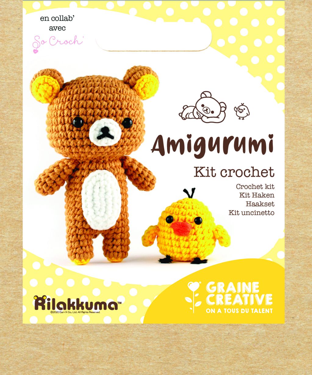 Kit crochet Rilakkuma et Kiiroitori