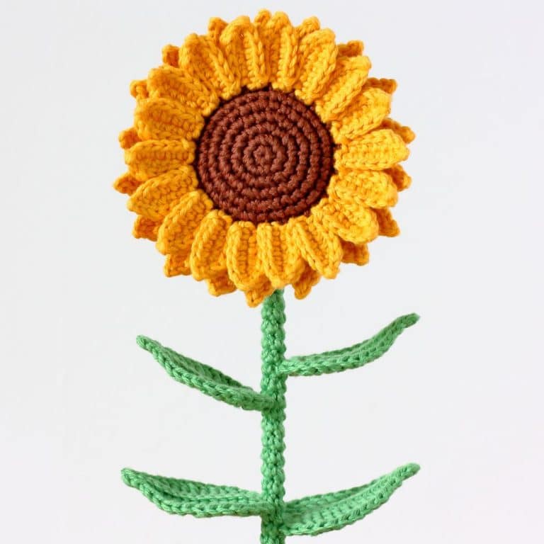 Tapis Crocheté Lin Naturel - Motif Jardin Tournesol - Déco Maison