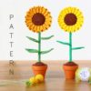 Tournesol au crochet