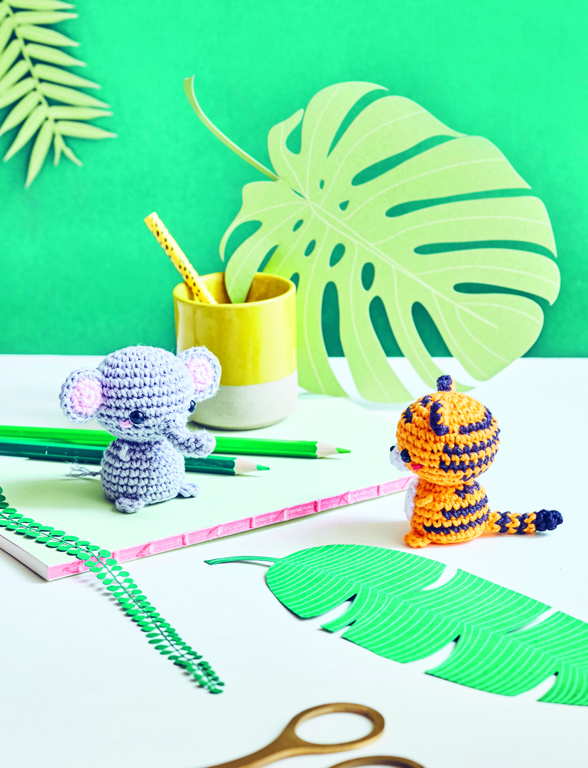 Mini tigre et éléphant au crochet