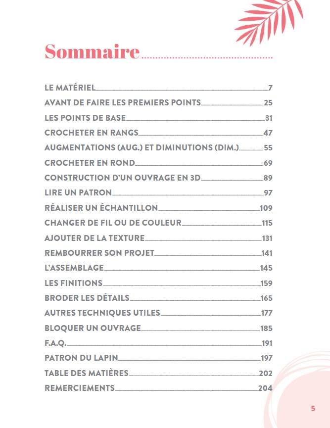 Sommaire - Je débute le crochet