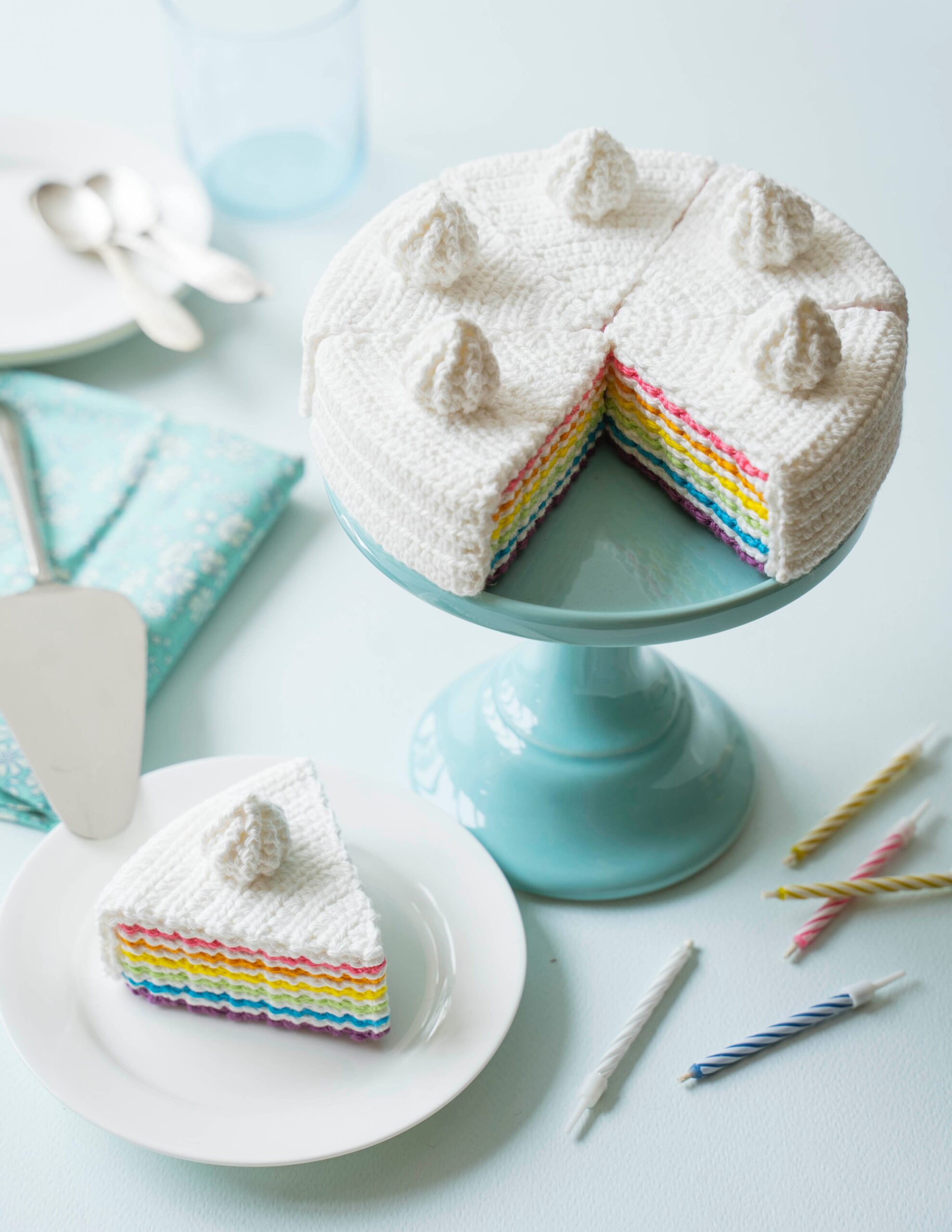 Rainbow cake au crochet