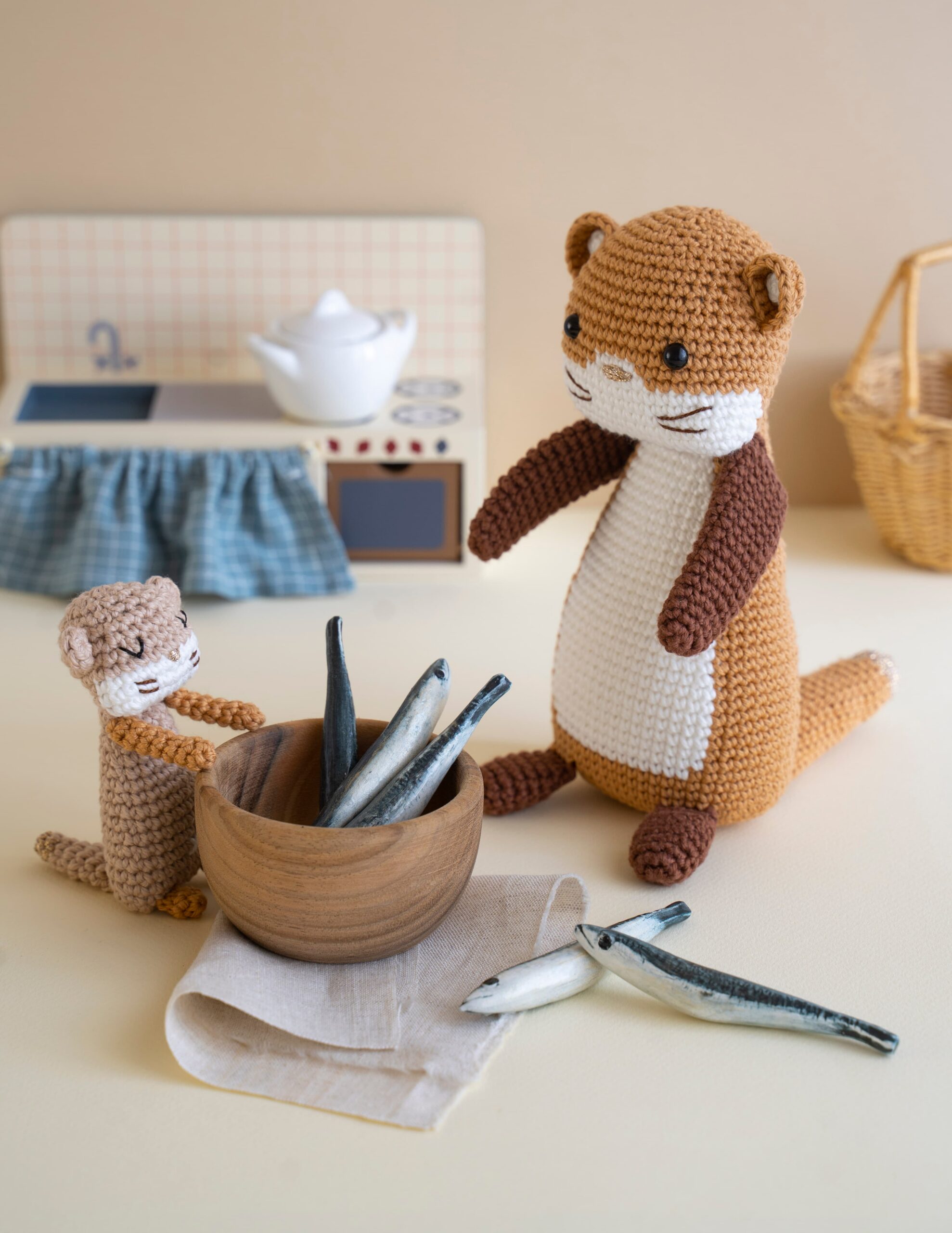 Loutres au crochet