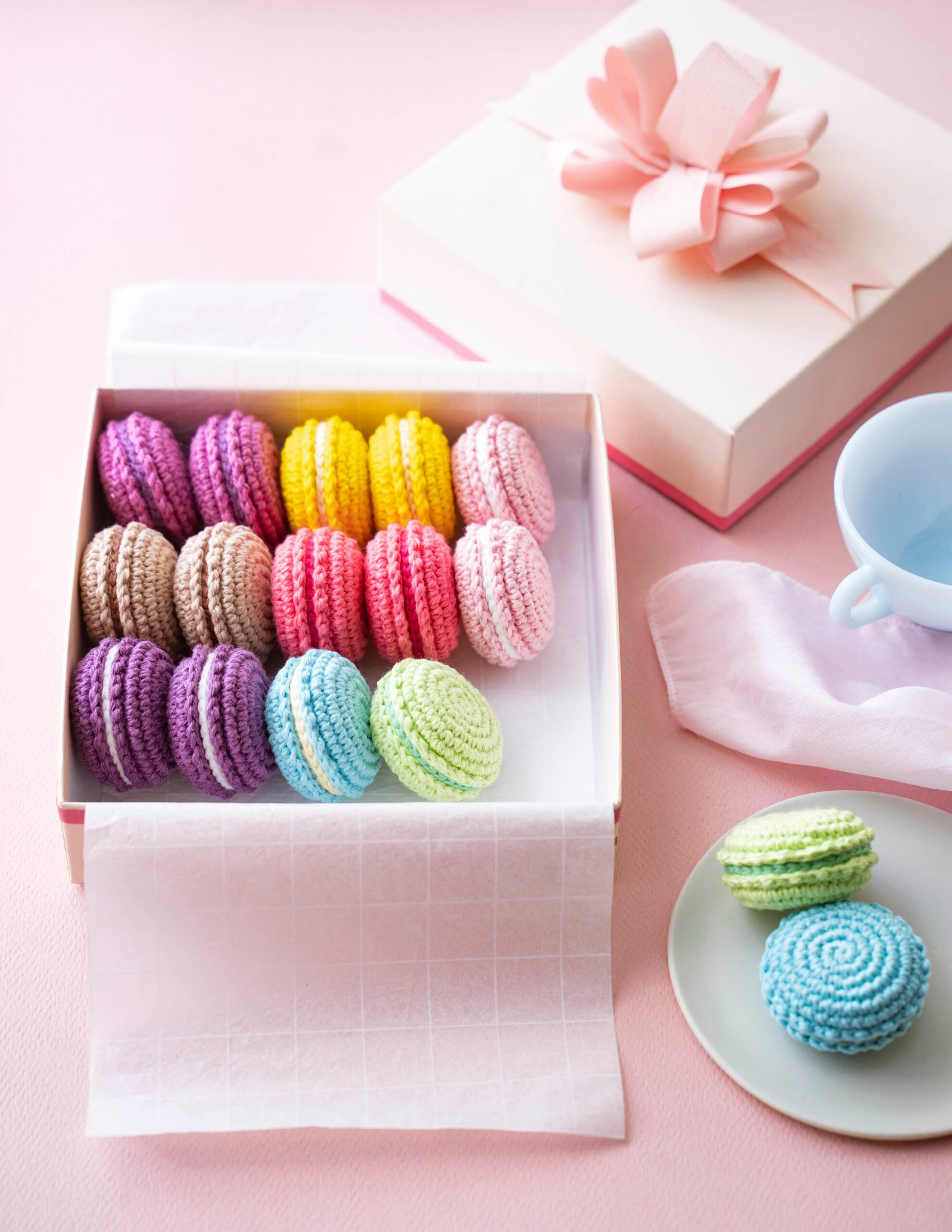 Macarons au crochet