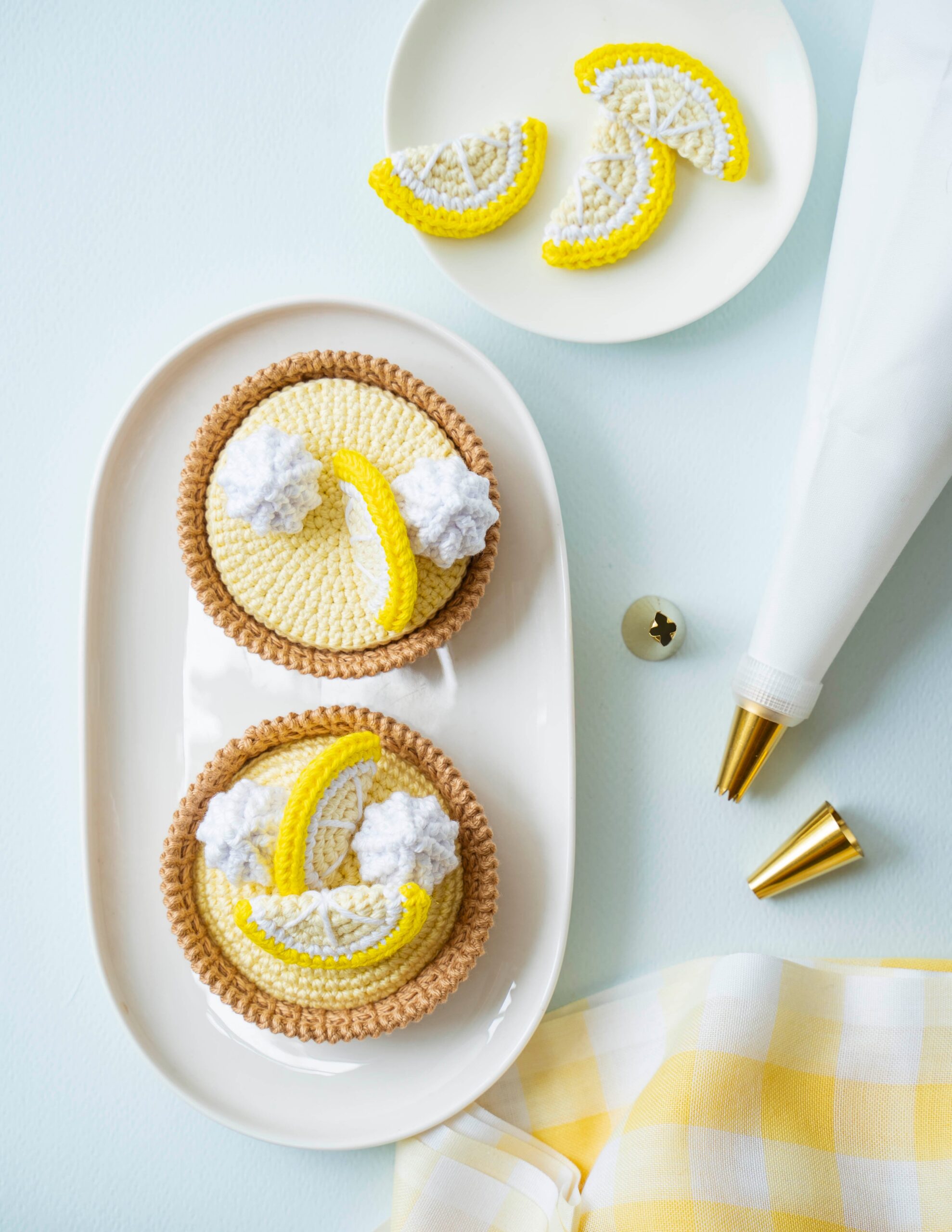 Tartes au citron au crochet